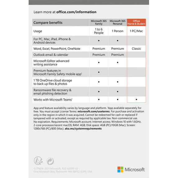 Microsoft Office 2021 Home and Student für MAC