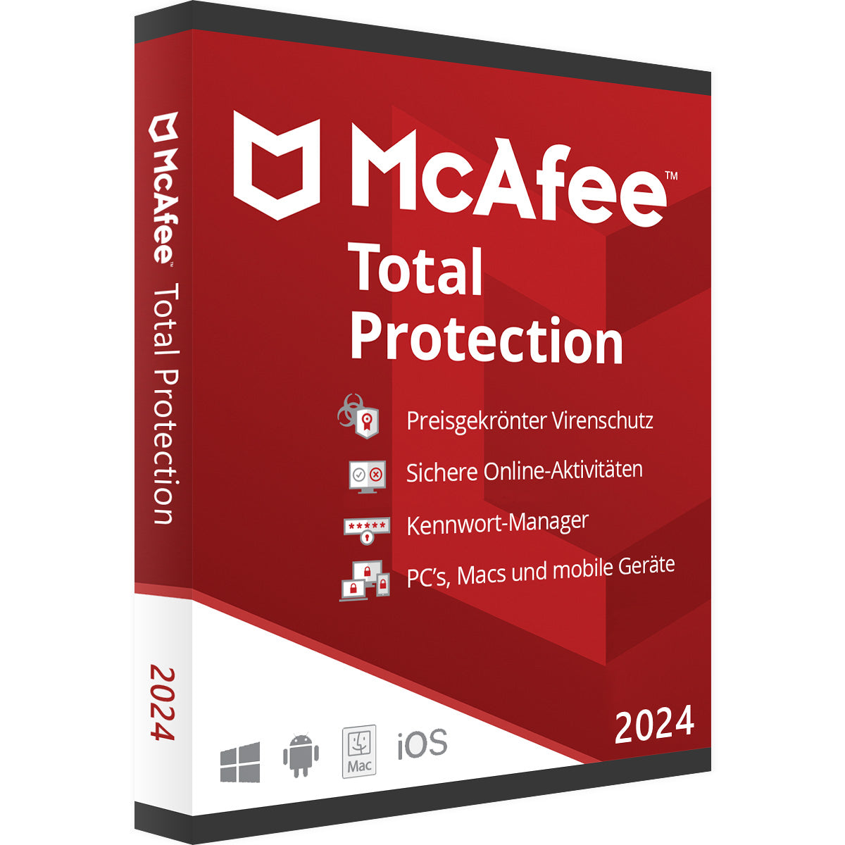 McAfee Total Protection 2025  1 Gerät 1 Jahr für MAC / Windows / Tablet