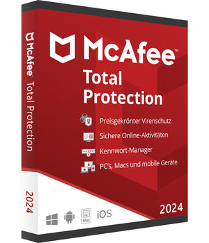 McAfee Total Protection 2024  1 Gerät 1 Jahr für MAC / Windows / Tablet