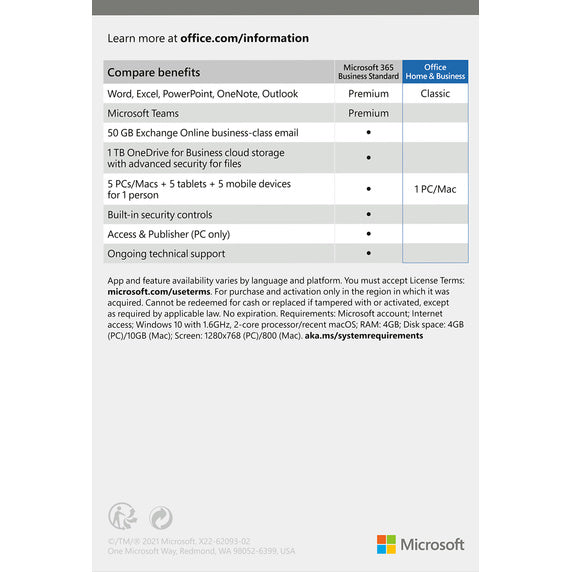 Microsoft Office 2021 Home and Business für MAC